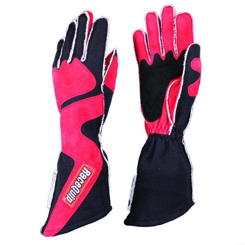 RaceQuip SFI-5 Red/Black Small Outseam Angle Cut Glove - 359102