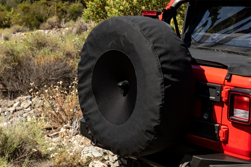 Rampage 2018-2019 Jeep Wrangler(JL) Sport 2-Door Tire Cover w/Camera Slot 30in-32in - Black - 773555