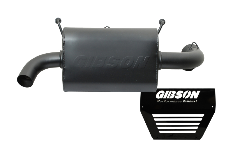 Gibson 16-18 Polaris RZR XP Turbo EPS Base 2.25in Single Exhaust - Black Ceramic - 98028