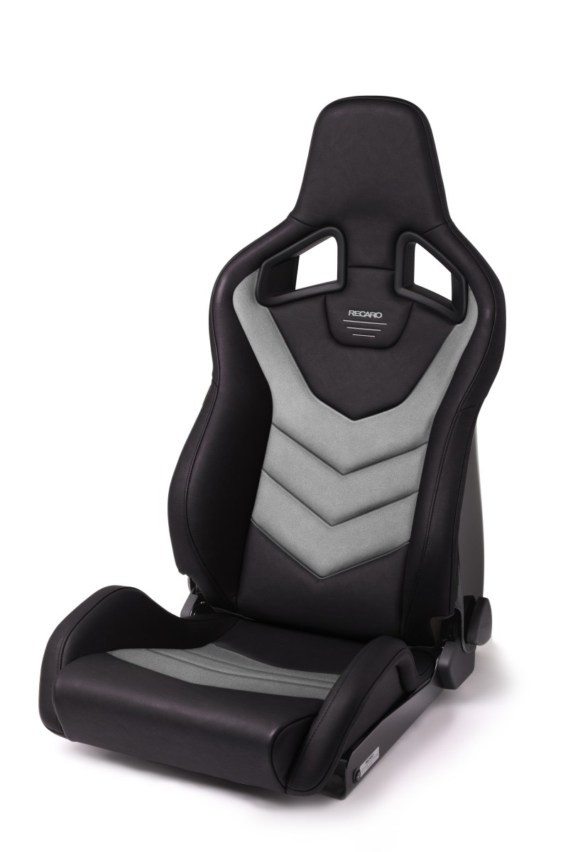 Recaro Sportster GT Driver Seat - Black Vinyl/Cloud Grey Suede - 410.1GT.3166