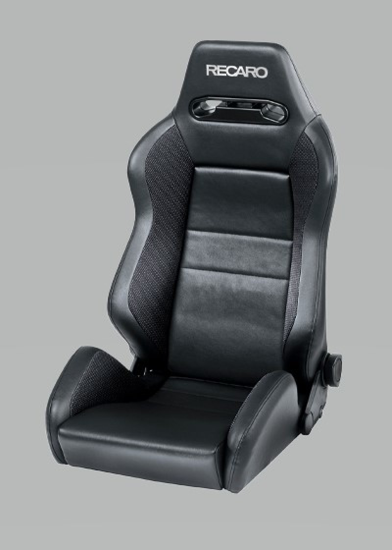 Recaro Speed Seat - Black Vinyl/Saturn Black/Black AM Vinyl w/Silver Logo - SPD.00.000.YG11