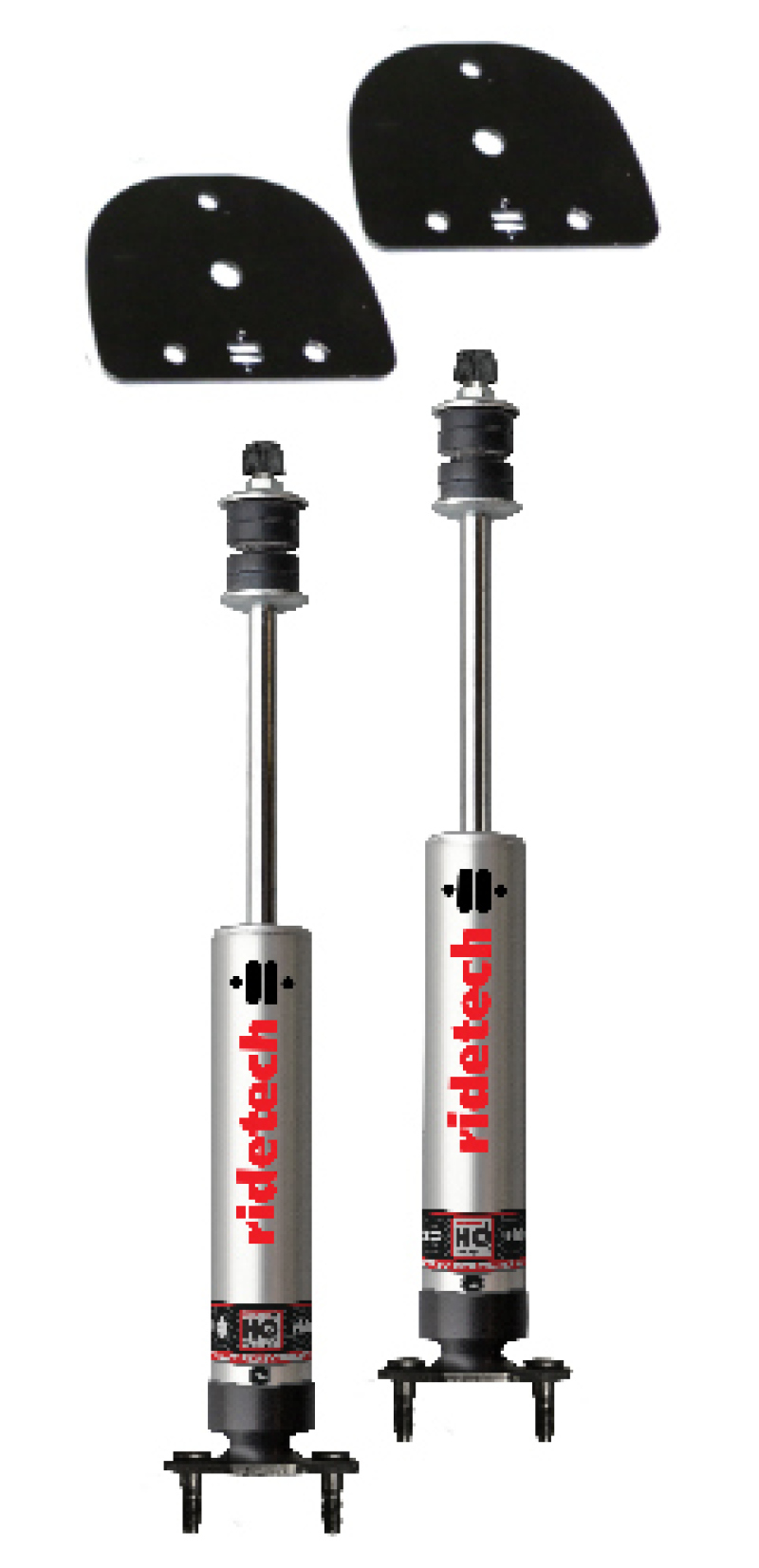 Ridetech 64-66 Ford Mustang StreetGRIP Adjustable MonoTube Shocks Front Pair - 12099515