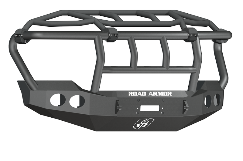 Road Armor 11-16 Ford F-250 Stealth Front Winch Bumper w/Intimidator Guard - Tex Blk - 611403B