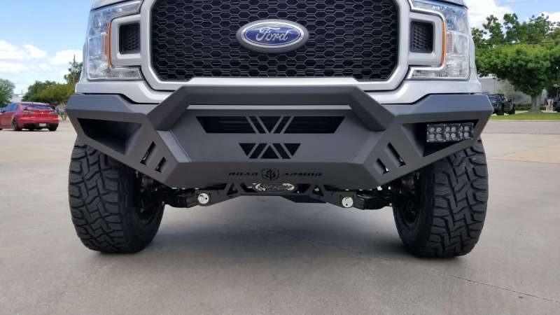 Road Armor 18-20 Ford F150 SPARTAN Front Bumper Bolt-On Pre-Runner Guard - Tex Blk - 6181XFPRB