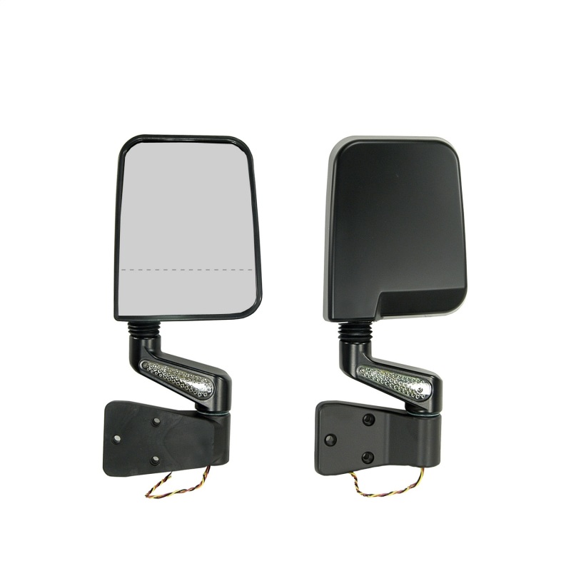 Rugged Ridge 87-02 Jeep Wrangler YJ/TJ Black Dual Focus Door Mirror Kit w/ LED Signal - 11015.02