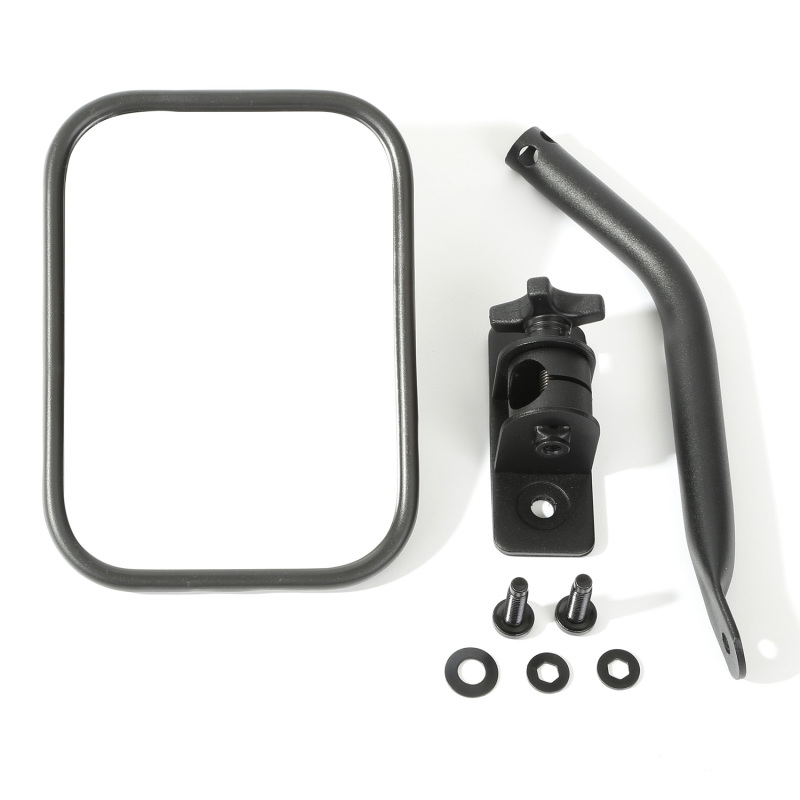 Rugged Ridge 97-18 Jeep Wrangler Textured Black Rectangluar Quick Release Mirror - 11025.14