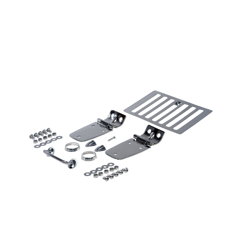 Rugged Ridge 98-06 Jeep Wrangler Stainless Steel Complete Hood Dress Up Kit - 11101.03