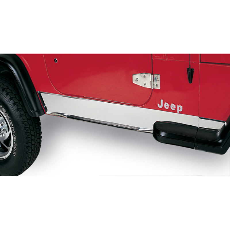 Rugged Ridge 87-95 Jeep Wrangler YJ Stainless Steel Rocker Panel Cover - 11145.01