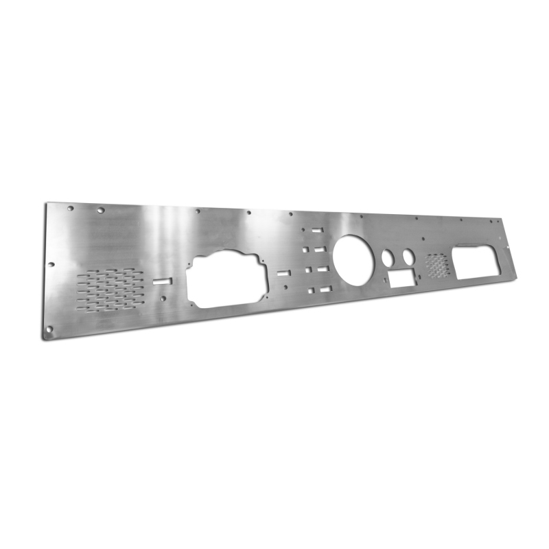 Rugged Ridge 76-86 Jeep CJ Stainless Steel Dash Panel w/ Gauge / Radio / Speaker Cut-Outs - 11144.12