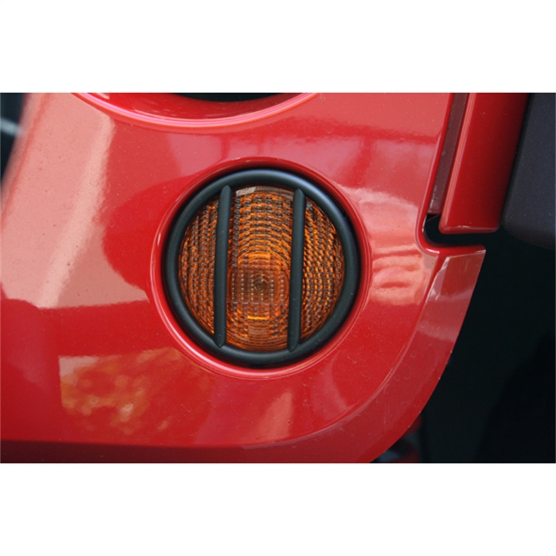 Rugged Ridge 07-18 Jeep Wrangler JK Black Turn Signal Euro Guards - 11231.11