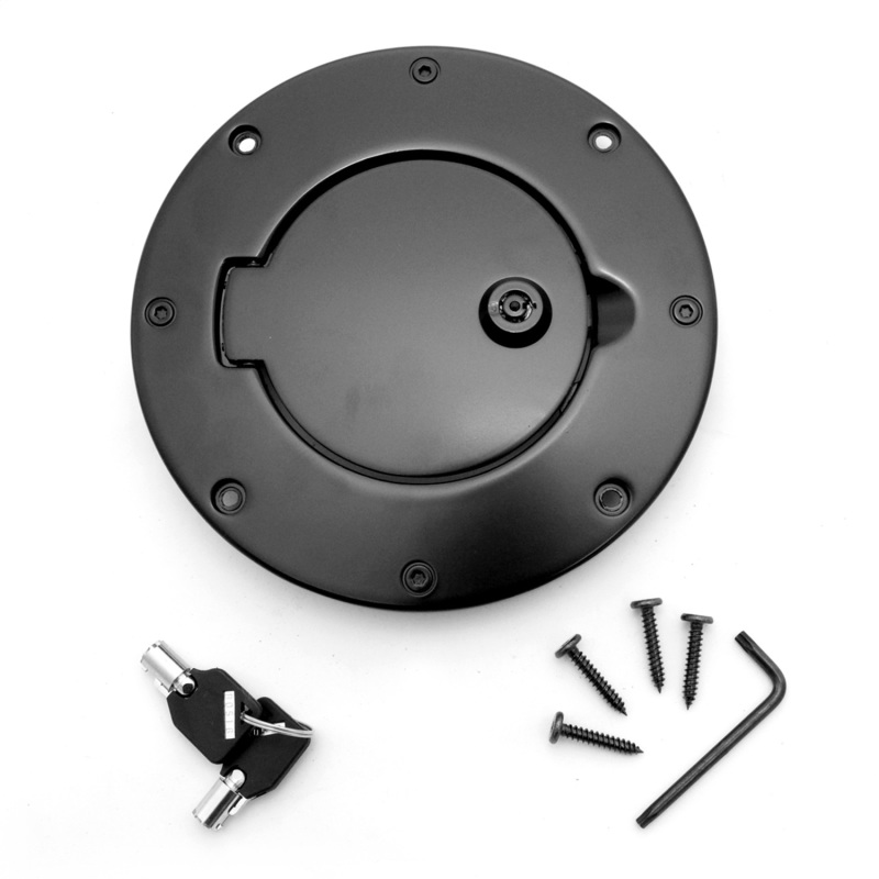 Rugged Ridge Locking Gas Cap Door Black Alum 97-06TJ - 11425.08