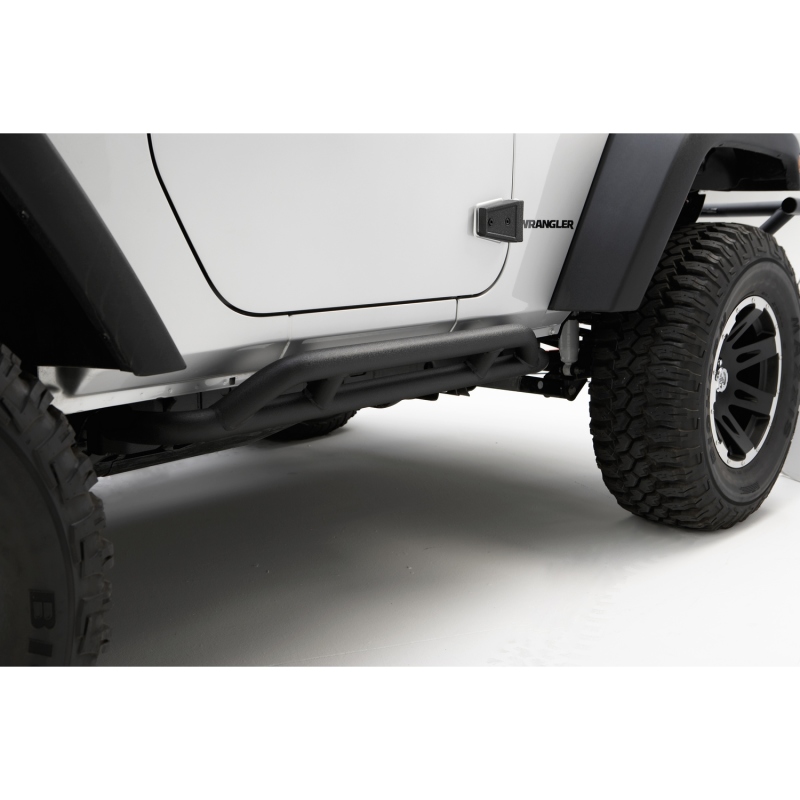 Rugged Ridge RRC Rocker Guards Black 07-18 2-Door Jeep Wrangler - 11504.23