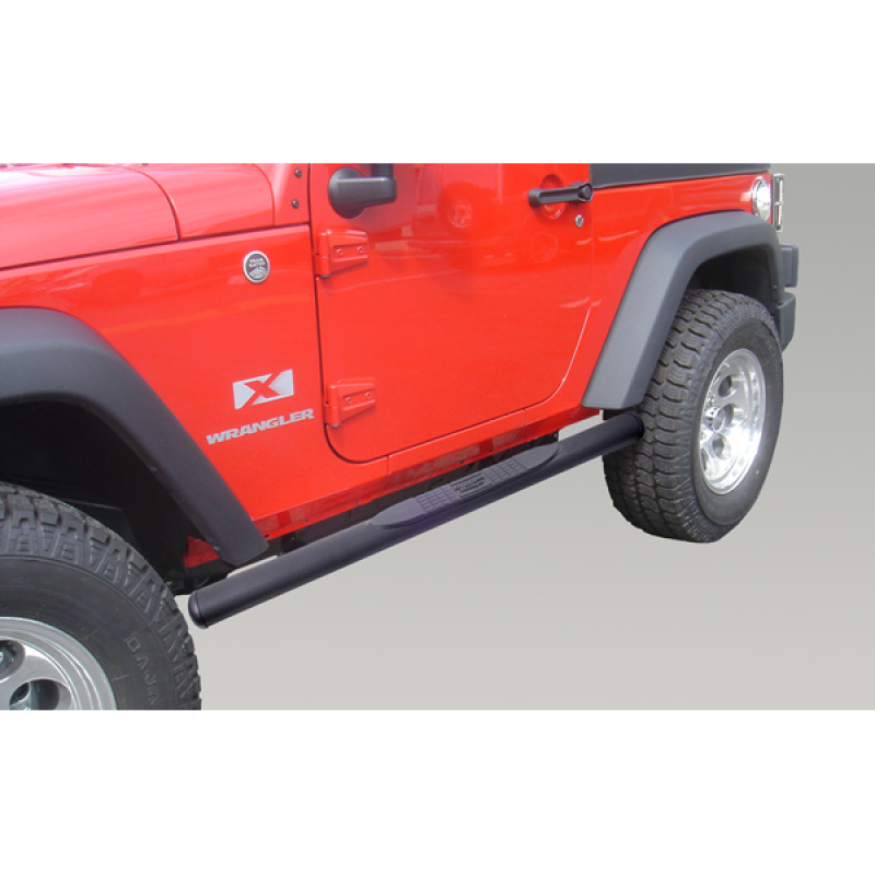 Rugged Ridge 4 1/4-In Oval Side Step Black 07-18 Jeep Wrangler JK - 11591.07