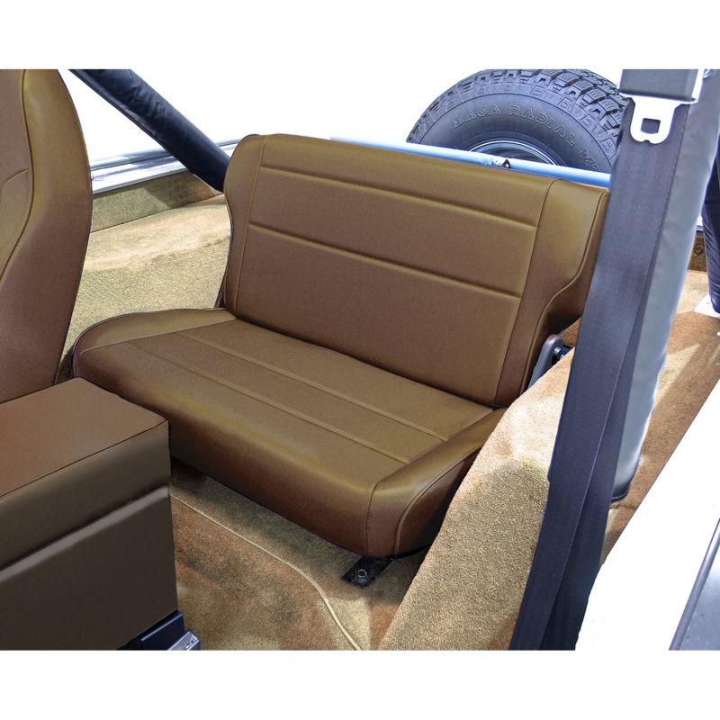 Rugged Ridge Fold & Tumble Rear Seat Nutmeg 76-95 Jeep CJ / Jeep Wrangler - 13462.07