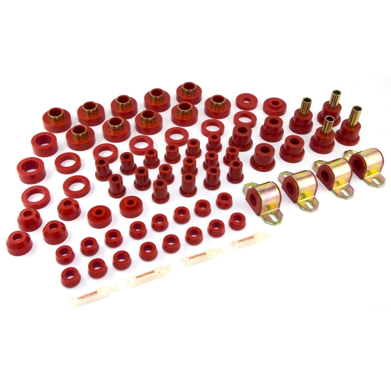 Rugged Ridge Polyurethane Bushing Kit Red 80-86 CJ - 18350.03