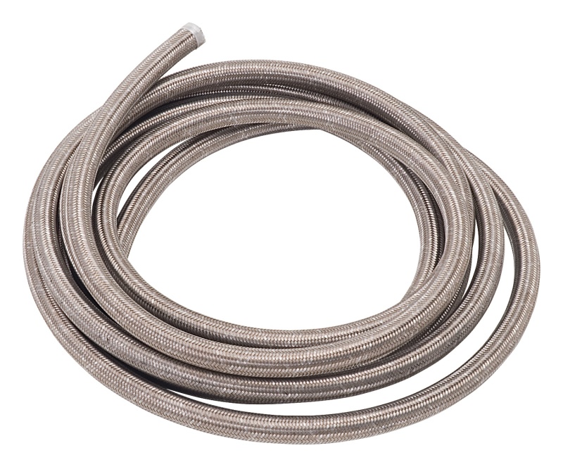 Russell Performance -4 AN ProFlex Stainless Steel Braided Hose (Pre-Packaged 20 Foot Roll) - 632040