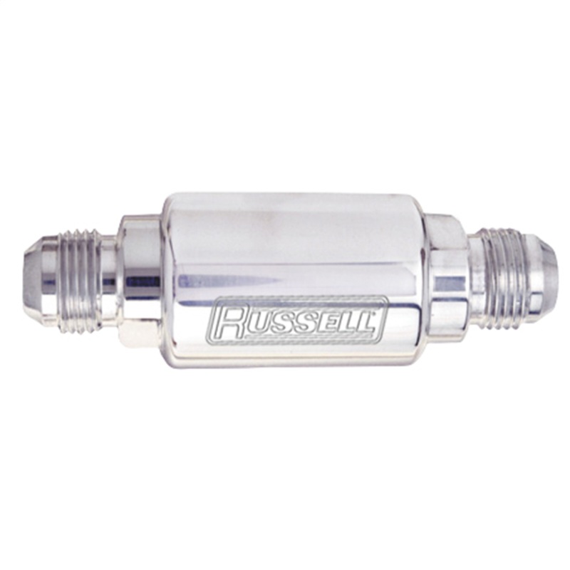Russell Performance Polished Alum. (3-1/4in Length 1-1/4in dia. -8 x 3/8in male NPT inlet/outlet) - 650180