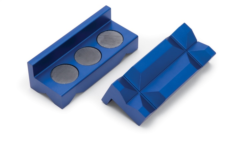 Russell Performance Blue Anodized Billet Aluminum Vice Jaws - 654420