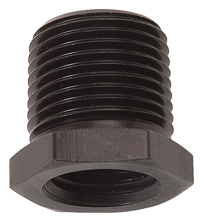 Russell Performance 3/8in Male to 1/4in Female Pipe Bushing Reducer (Black) - 661563