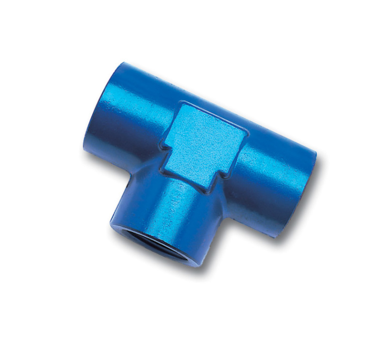 Russell Performance 3/8in Female Pipe Tee Fitting (Blue) - 661730