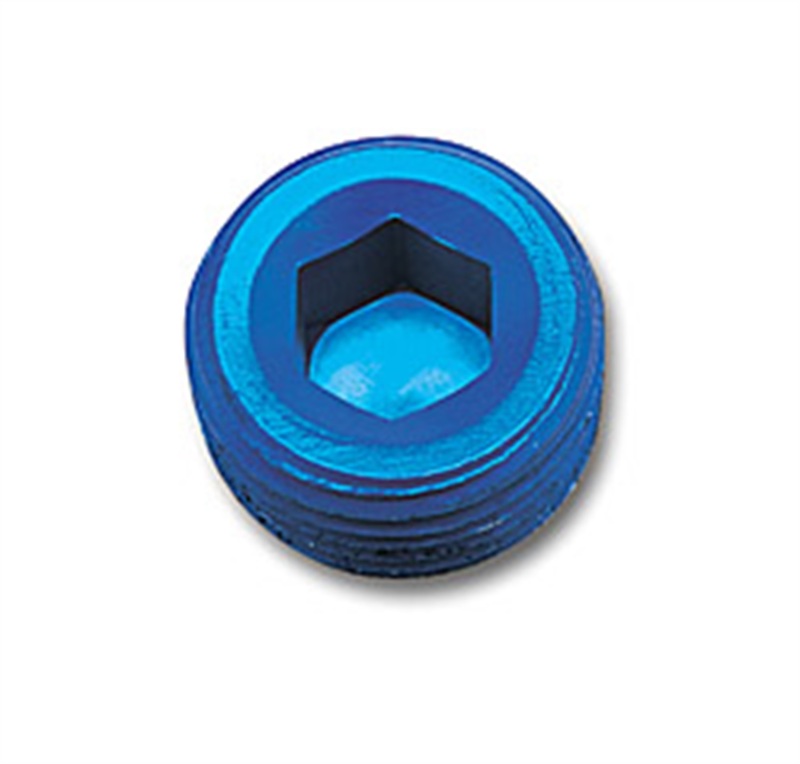 Russell Performance 3/8in Allen Socket Pipe Plug (Blue) - 662050