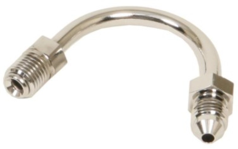 Russell Performance 3/8in-24 Inverted Flare to Male -3AN Steel Chrome 150 Degree Brake Line Fitting - R4284C