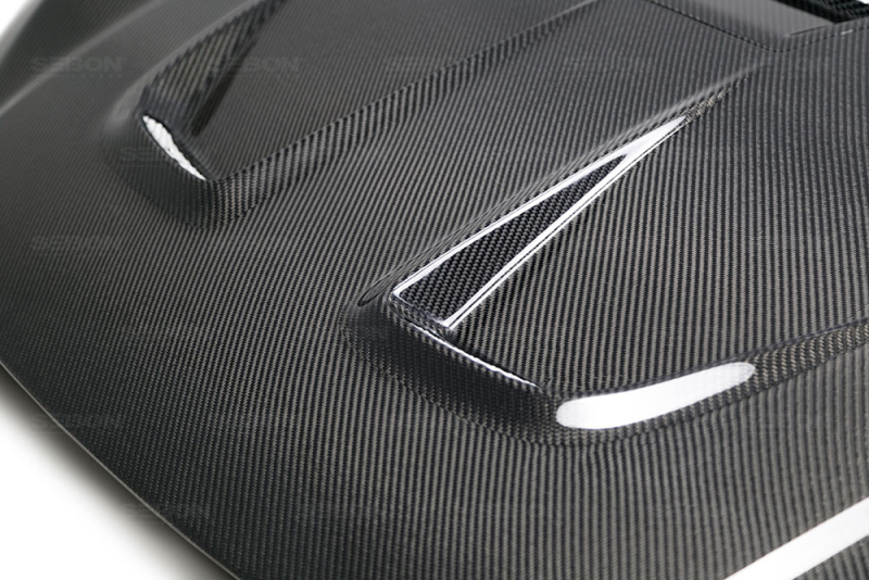 Seibon 2016-2021 Honda Civic Coupe/Sedan/Hatchback MR-Style Carbon Fiber Hood - HD16HDCV-MR