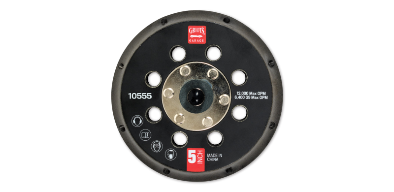 Griots Garage 5in Vented Orbital Backing Plate (G9) - 10555