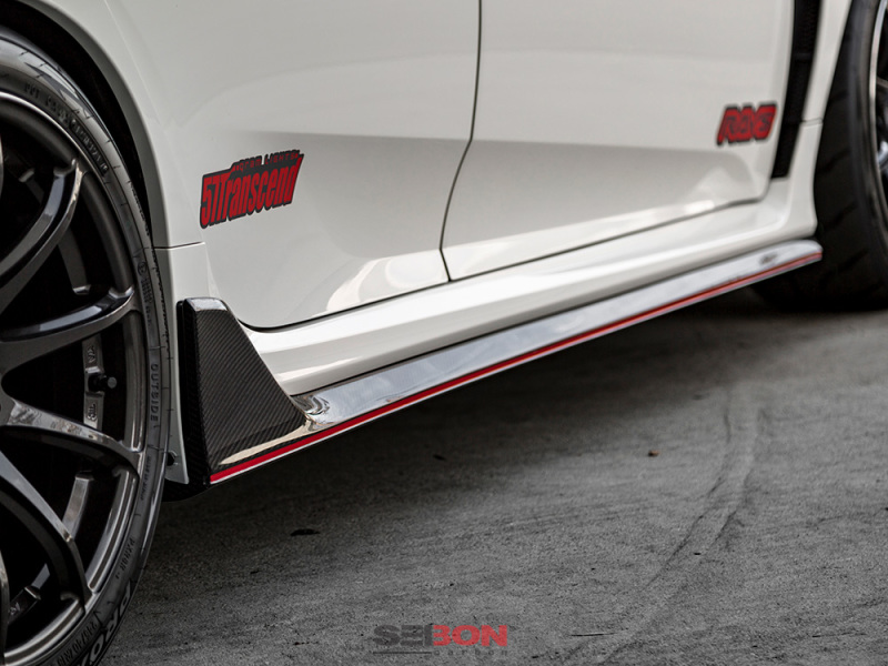 Seibon 2017 Honda Civic Type R OEM Carbon Fiber Side Skirts - SS17HDCVR-OE