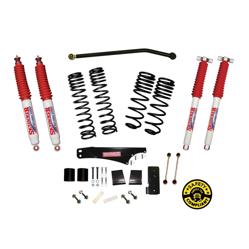 Skyjacker 07-18 Jeep Wrangler JK 2 Door 2WD/4WD Long Travel 3.5in-4in Lift Kit w/Hydro 7000 Shocks - JK35BPHLT