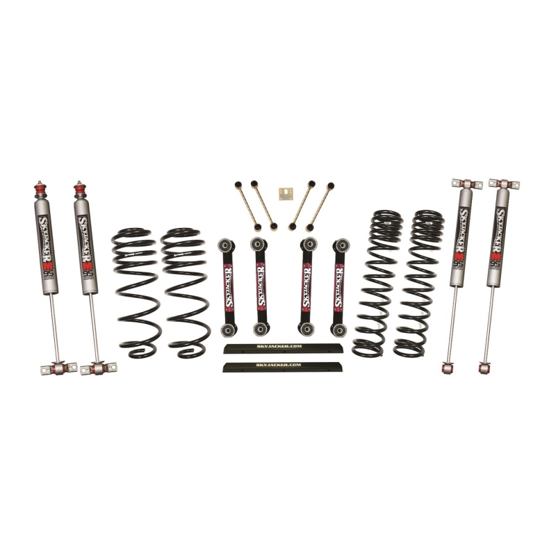 Skyjacker 97-02 Jeep TJ 4in Dual Rate Long Travel Front/Rear Kit w/ M95 Monotube Shocks - TJ401BPMLT