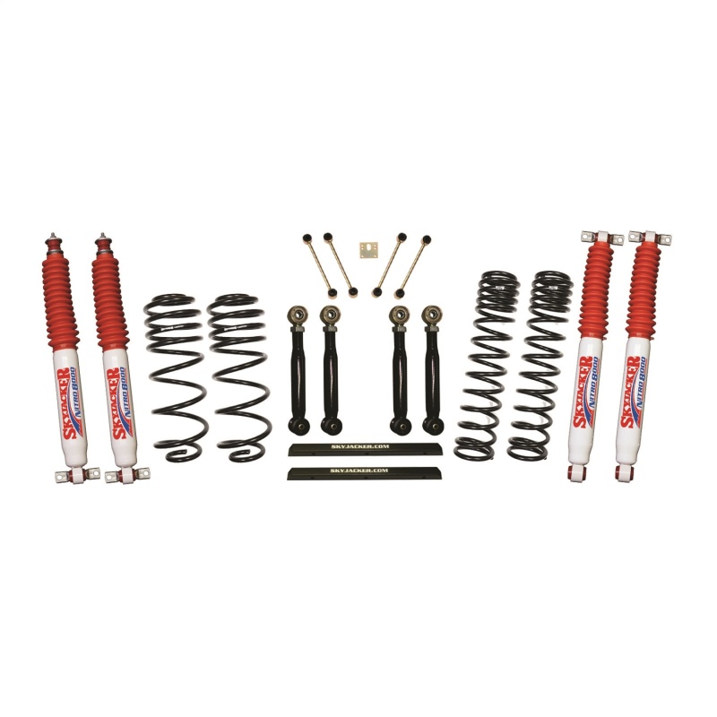 Skyjacker 03-06 Jeep TJ 4in D-Rate Long Travel Kit w/ Adj. FR/RR Lower Flex Links/Nitro 8000 Shocks - TJ403BPNLTX