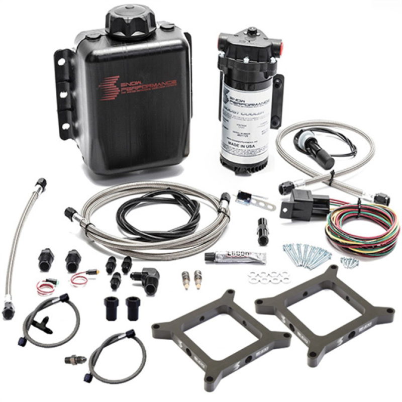 Snow Performance Stage 1 Dual Carb (N/A or Forced Induction) Water Injection Kit w/SS Braided Line - SNO-202-BRD