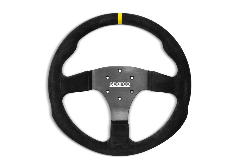 Sparco Steering Wheel R350B Suede w/ Button - 015R350PSO