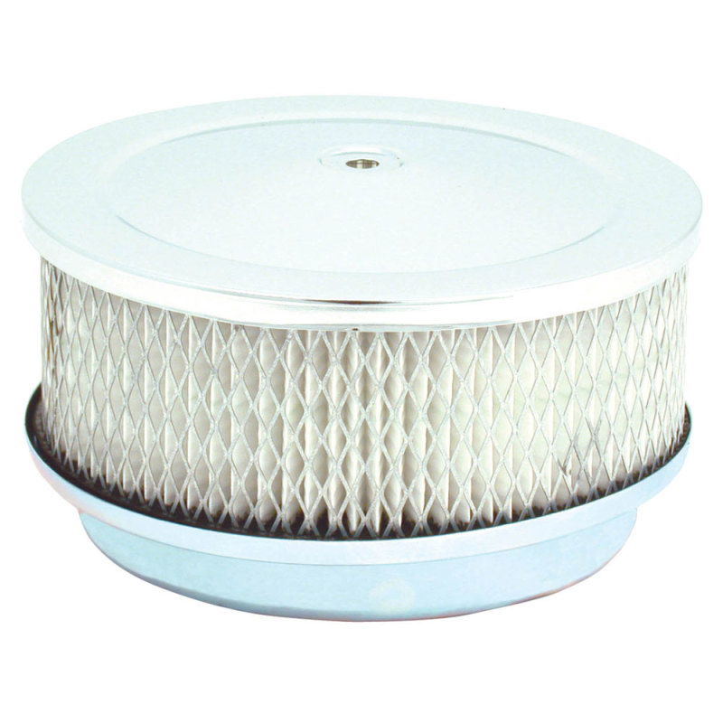 Spectre Air Cleaner 6-3/8in. x 2-1/2in. Chrome - Paper - 4780