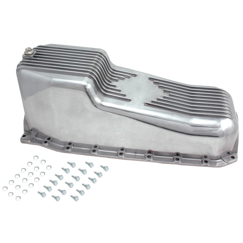 Spectre 1986-Up SB Chevy Oil Pan Kit - Polished Aluminum - 4989