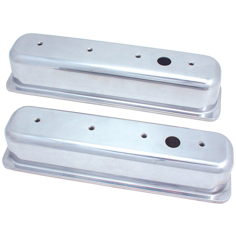 Spectre SB Chevy Center Bolt Tall Valve Cover Set - Polished Aluminum - 5017