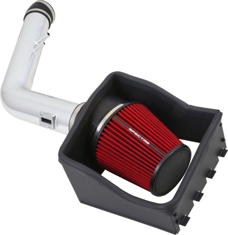 Spectre 11-14 Ford F250/350 V8-6.2L F/I Air Intake Kit - Polished w/Red Filter - 9001