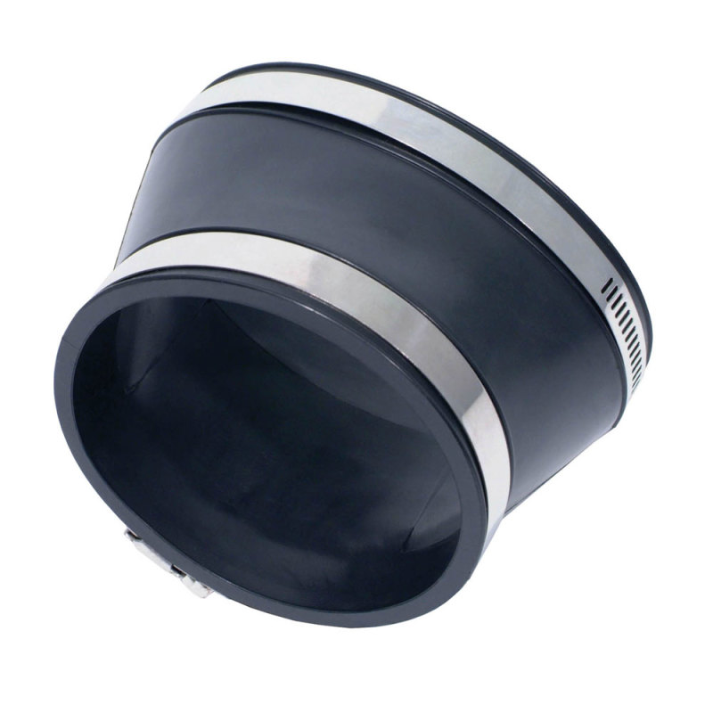 Spectre Oval to Round Coupler 4in. (PVC) - Black - 9791