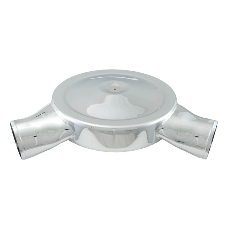 Spectre Low Profile Air Box 14in. OD x 5-13/32in. H / 120 Degree Inlet - Chrome - 98638