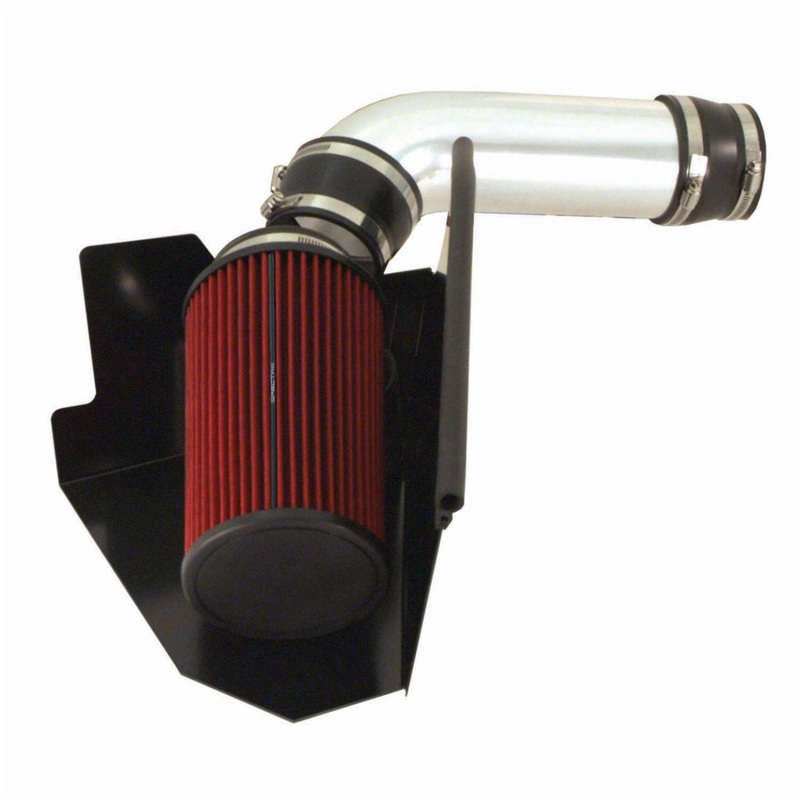 Spectre 96-00 GM Truck V8-5.0/5.7L F/I Air Intake Kit - Clear Anodized w/Red Filter - 9903