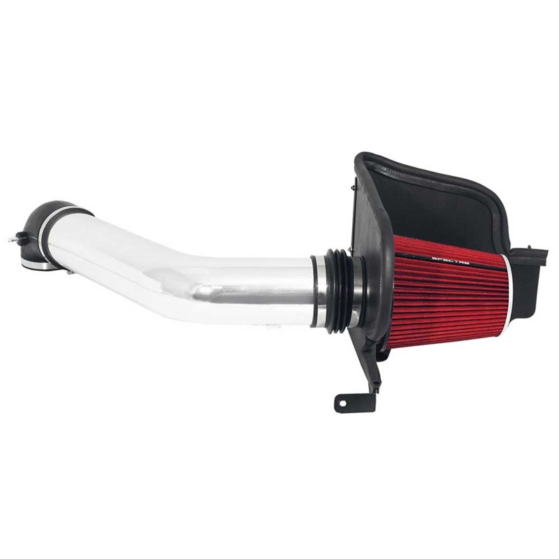 Spectre 04-08 Ford F150 V8-5.4L F/I Air Intake Kit - Clear Anodized w/Red Filter - 9925