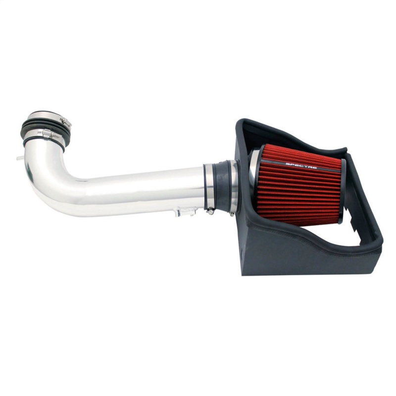 Spectre 09-10 Ford F150 V8-4.6L F/I Air Intake Kit - Polished w/Red Filter - 9975