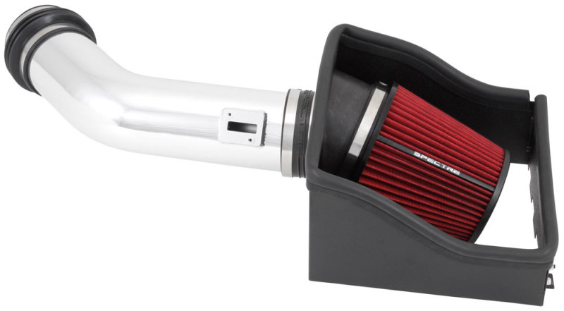 Spectre 11-14 Ford F150 SVT Raptor V8-6.2L F/I Air Intake Kit - Polished w/Red Filter - 9977