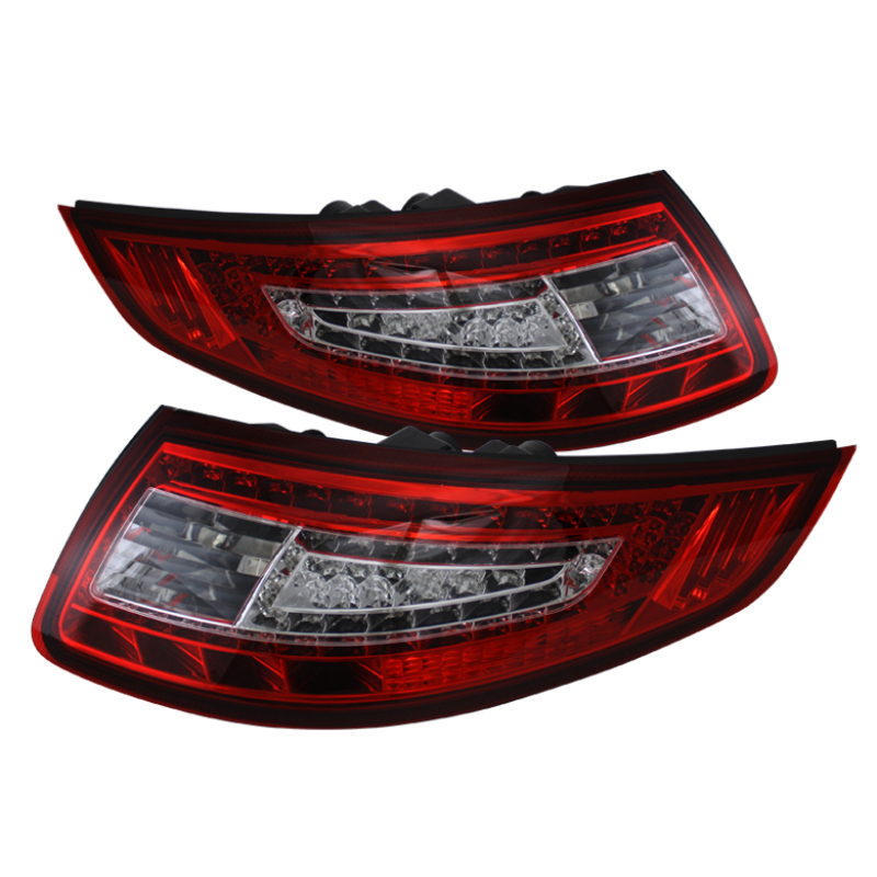 Xtune Porsche 911 997 05-08 LED Tail Lights Red Clear ALT-ON-P99705-LED-RC - 5008848