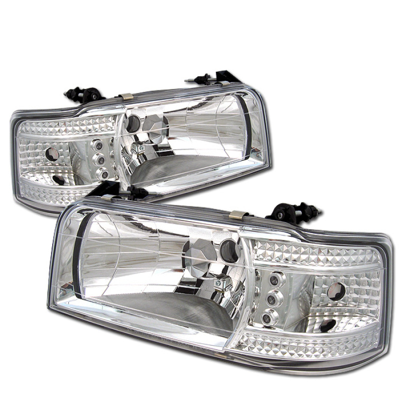 Spyder Ford F150 92-96/Ford Bronco 92-96 1PC LED ( LEDs)Crystal Headlights Chrm HD-YD-FB92-1PC-C - 5012500