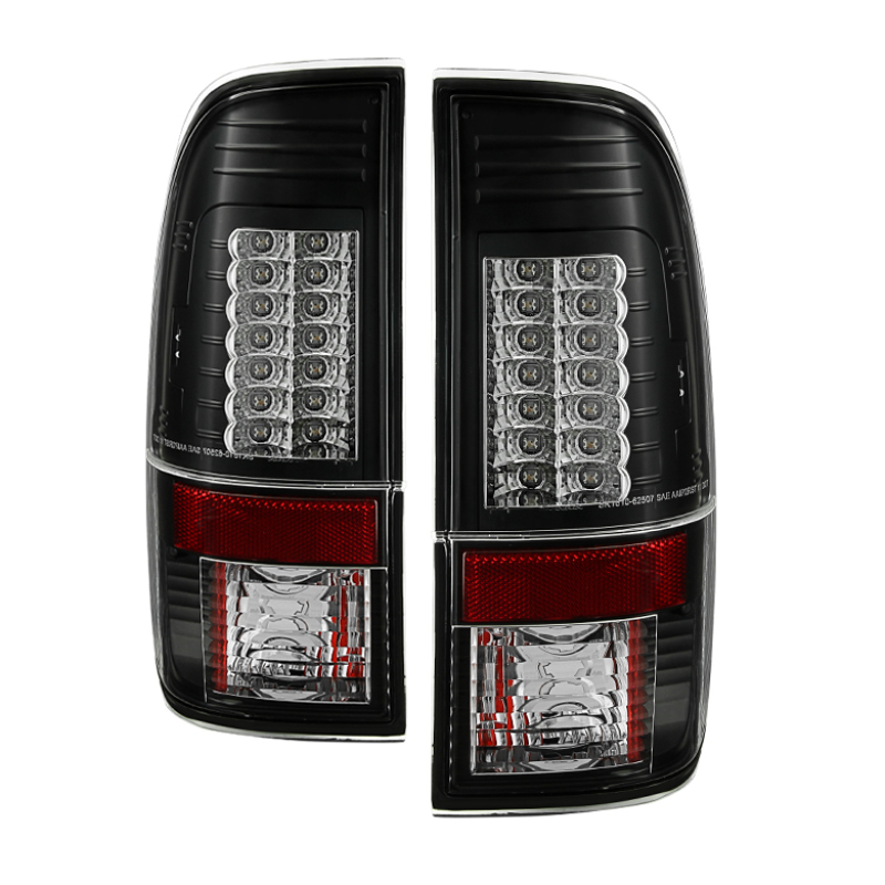 Spyder Ford Super Duty 08-15 Version 2 LED Tail Lights Black ALT-YD-FS07-LED-G2-BK - 5029188