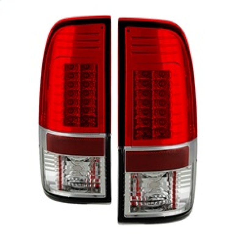Spyder Ford Super Duty 08-15 Version 2 LED Tail Lights Red Clear ALT-YD-FS07-LED-G2-RC - 5029195
