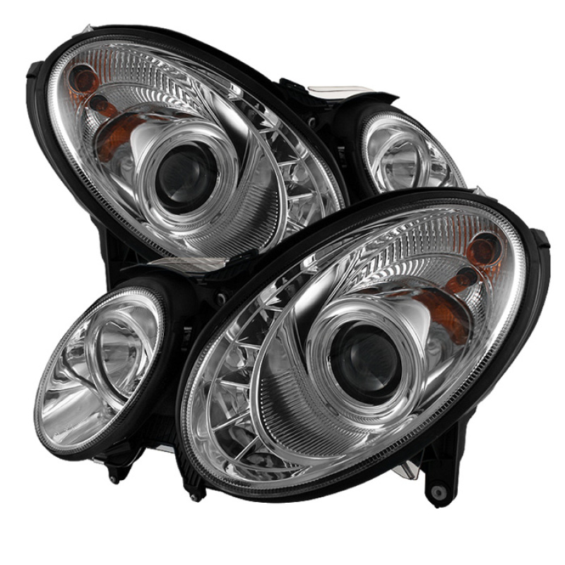 Spyder Mercedes Benz E-Class 07-09 Projector Headlights Halogen - DRL Chrm PRO-YD-MBW21107-DRL-C - 5029355