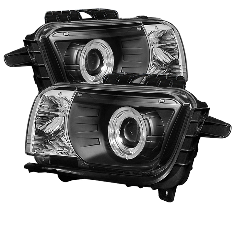 Spyder Chevy Camaro 10-13 Projector Headlights Dual Halo LED Halo Blk High/ PRO-YD-CCAM2010-HL-BK - 5034236